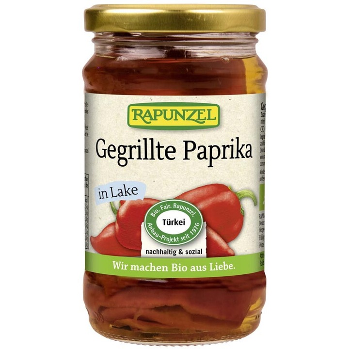 Ardei copt in saramura bio, 310g, OEM