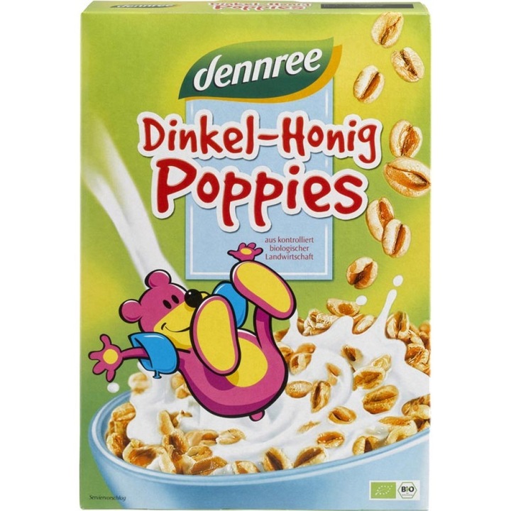 Spelta expandata cu miere bio, 375g, Dennree