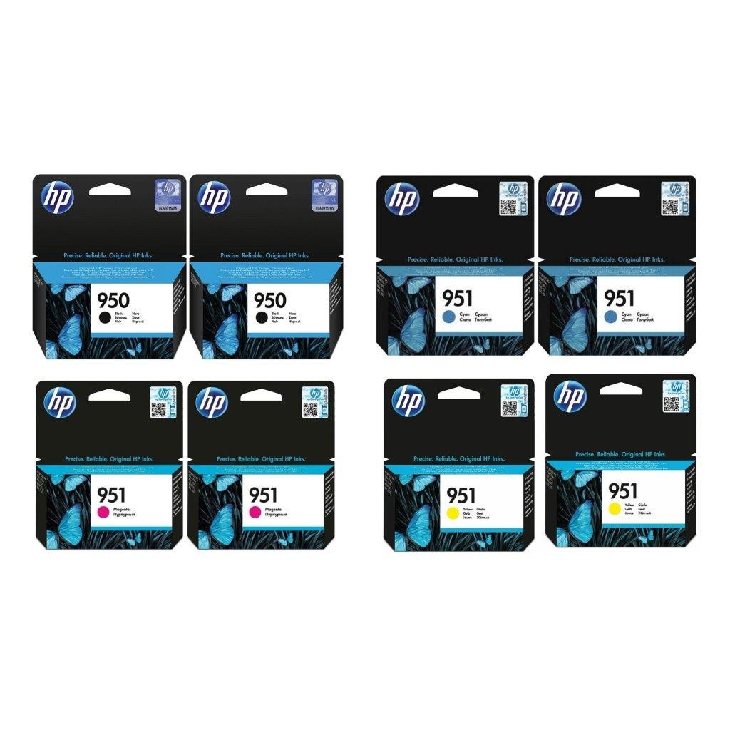 Pachet cartuse cerneala CN049AE (950) negru x 2 (951) CN050AE cyan x 2 CN051AE magenta x 2 CN052AE galben x 2 HP original 6200 pagini