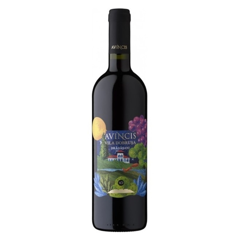 Vin Avincis Vila Dobrusa Merlot & Negru de Dragasani, Rosu, Sec, 750ml