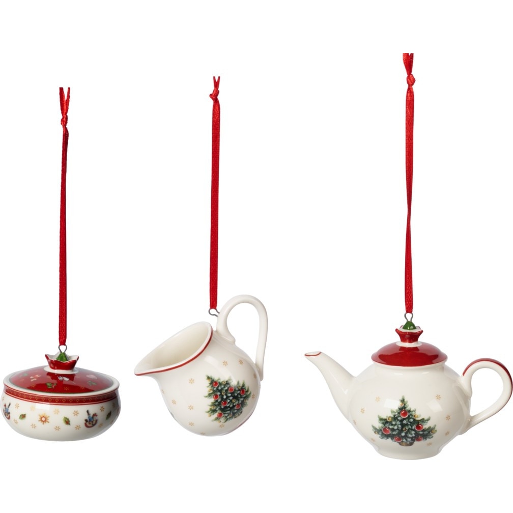 Set 3 figurine pentru bradul de Craciun, Coffee Toy's Delight