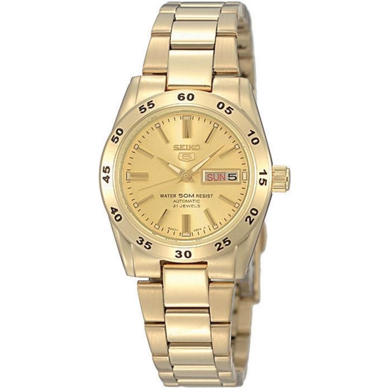 Ceas dama Seiko 5 XSYMG44 Automatic Auriu