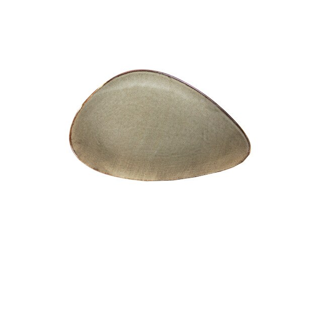 Platou ANTIQUE GREY portelan triunghi 24cm