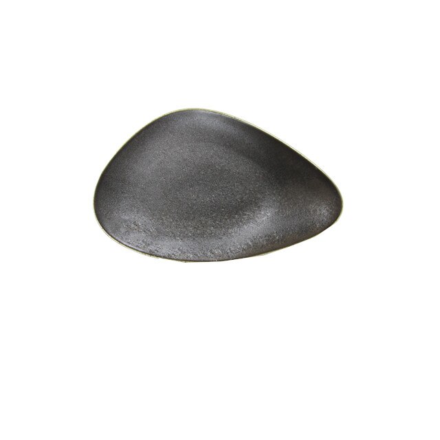 Platou portelan ANTIQUE BLACK triunghi 30cm