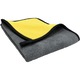 Laveta auto din microfibra premium performance, super-absorbanta, 600 gsm, 40x30 cm, prosop moale, carpa pentru sters apa de pe masina, Negru cu Galben