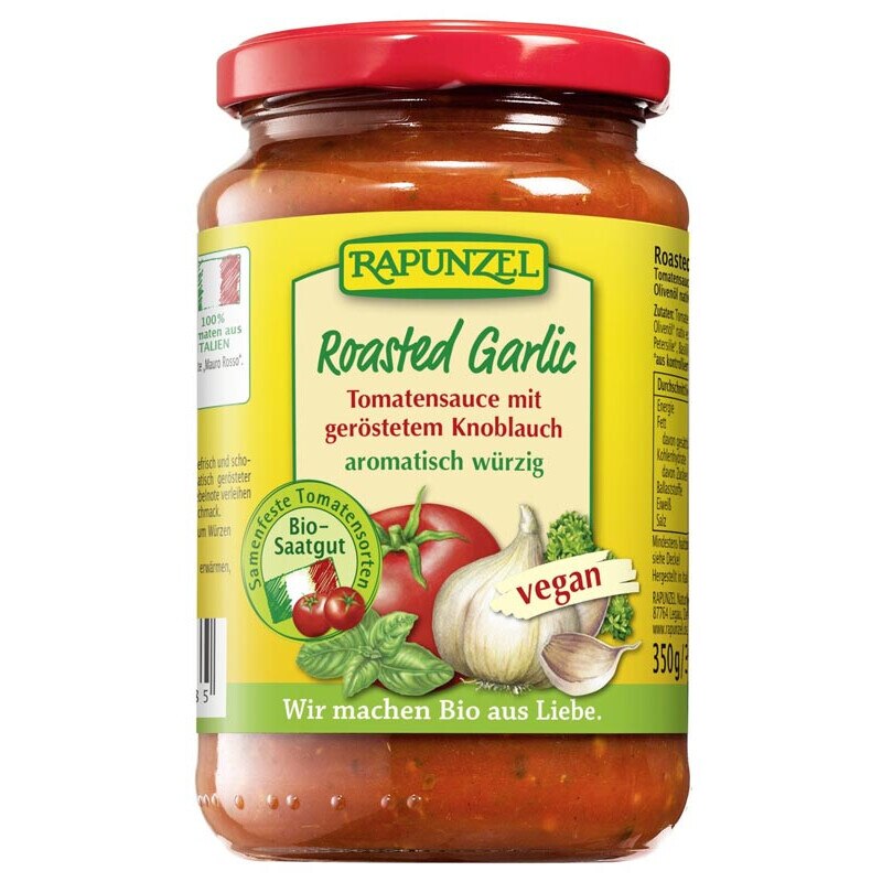 Sos de tomate cu usturoi prajit Vegan BioRapunzel 350 g