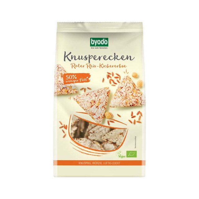 Mini Crackers din orez rosu si naut Fara Gluten Bio Byodo 90 g