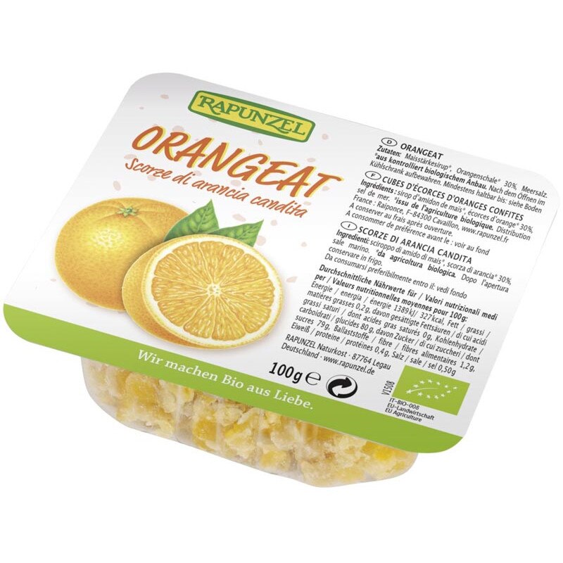 Coaja de portocale fara zahar Bio Rapunzel 100 g