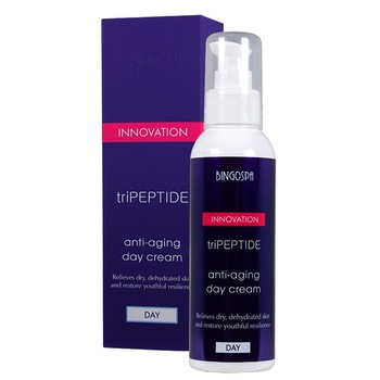 Crema de zi BingoSpa, Tripla peptida, 135 g Crema de zi BingoSpa, Tripla peptida, 135 g