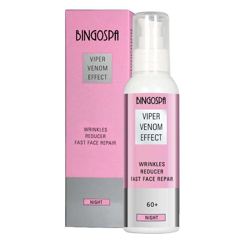 Crema antirid de noapte cu venin de vipera BingoSpa, 60+, 135 g