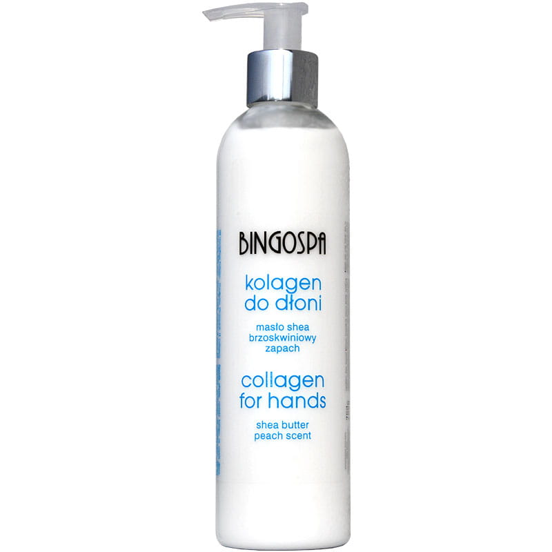 Crema de maini cu Colagen BingoSpa, Unt de Shea, Miros de piersica, 280g