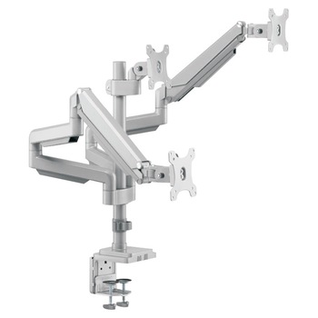 Suport birou 3 monitoare A+ SMLC36P, Gas spring, 17''-30'', Argintiu Suport birou 3 monitoare A+ SMLC36P, Gas spring, 17''-30'', Argintiu