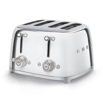 Prajitor de paine Smeg TSF03SSEU, 2000 W, 6 trepte, Crom Prajitor de paine Smeg TSF03SSEU, 2000 W, 6 trepte, Crom