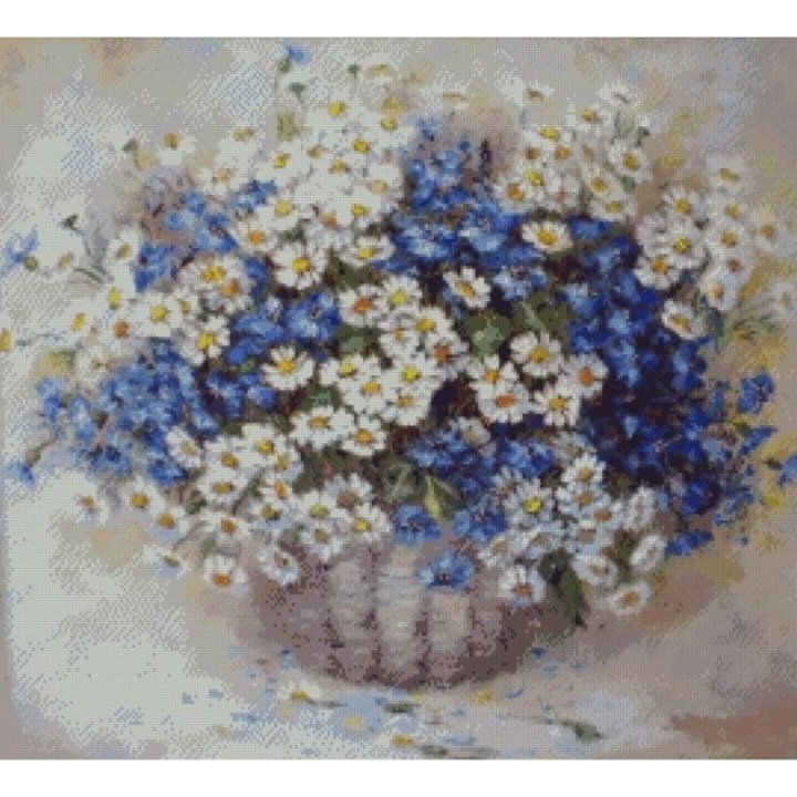 Set goblen, Cosulet cu flori de camp, diagrame A4