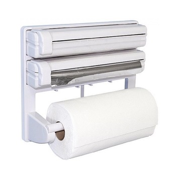 Dispenser de bucatarie triplu pentru hartie, folie aluminiu, stretch Dispenser de bucatarie triplu pentru hartie, folie aluminiu, stretch