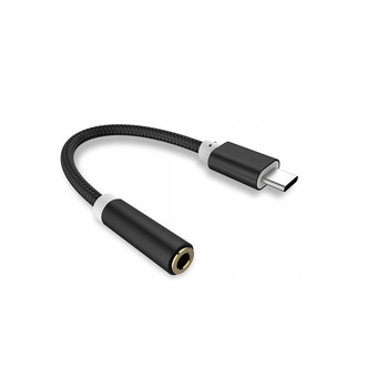 Adaptor 2in1, USB-C, Jack 3.5mm, Negru/Gri Adaptor 2in1, USB-C, Jack 3.5mm, Negru/Gri