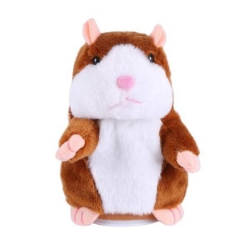 Jucarie interactiva hamster vorbitor din plus, Noname, Alb /Maro, + 3 ani Jucarie interactiva hamster vorbitor din plus, Noname, Alb /Maro, + 3 ani