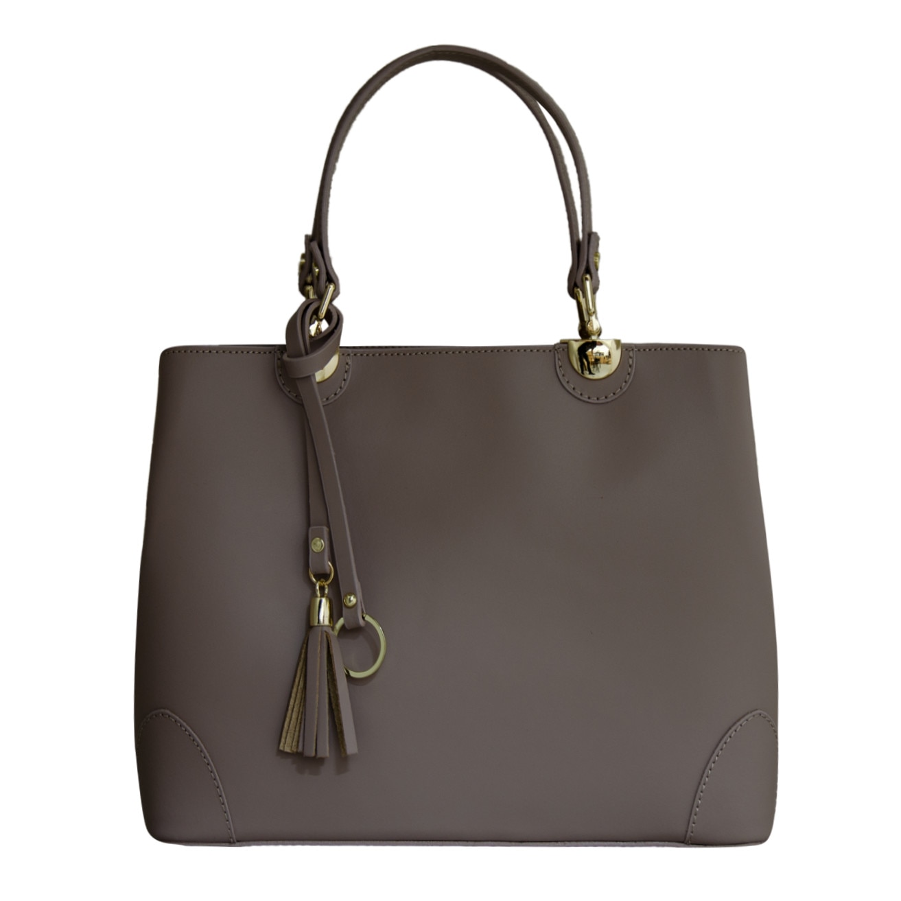 Geanta office de dama din piele naturala Eva Bags, Heidi roz pudra