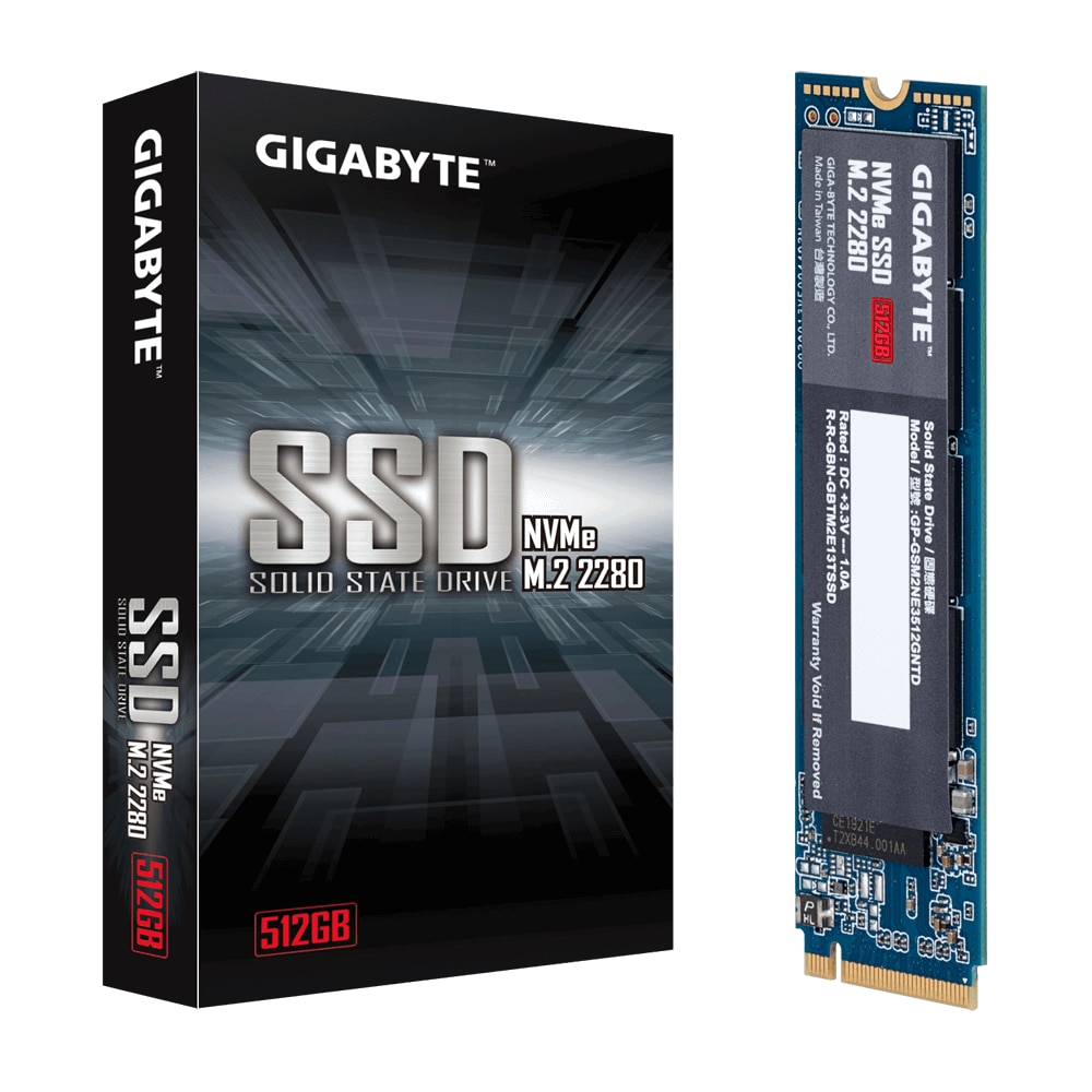 M.2 2280 NVMe SSD512GB×2 Solid-State Drive (SSD) Gigabyte M.2 Nvme PCIe Gen 3 SSD 512GB GA