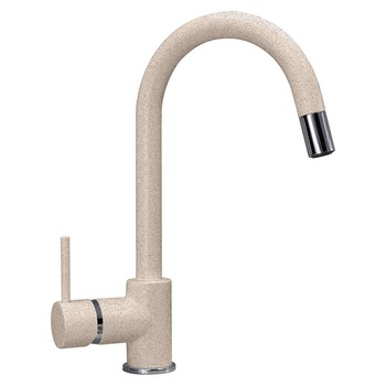 Baterie bucatarie CookingAid INDIANA cu furtun dus retractabil / cap extractibil si finisaj granit Bej Pigmentat / Avena Baterie bucatarie CookingAid INDIANA cu furtun dus retractabil / cap extractibil si finisaj granit Bej Pigmentat / Avena