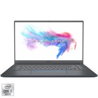 Laptop MSI Prestige 15 A10SC-406XRO cu procesor Intel Core i7-10710U pana la 4.70 GHz, 15.6", 4K UHD, 32GB, 1TB SSD, NVIDIA GeForce GTX1650 Max Q 4GB, Free DOS, Black