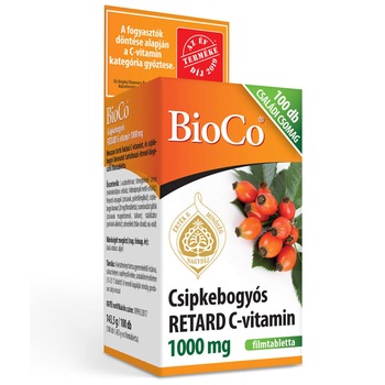 Vitamina C 1000 mg cu Macese, BioCo, Eliberare Prelungita 100 buc Vitamina C 1000 mg cu Macese, BioCo, Eliberare Prelungita 100 buc