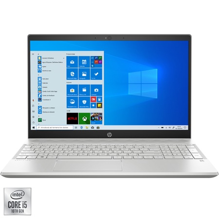 Laptop HP Pavilion 15-cs3000nq cu procesor Intel® Core™ i5-1035G1 pana la 3.60GHz Ice Lake, 15.6", Full HD, 8GB, 256GB SSD, Nvidia GeForce MX130 2GB, Windows 10 Home, Mineral Silver