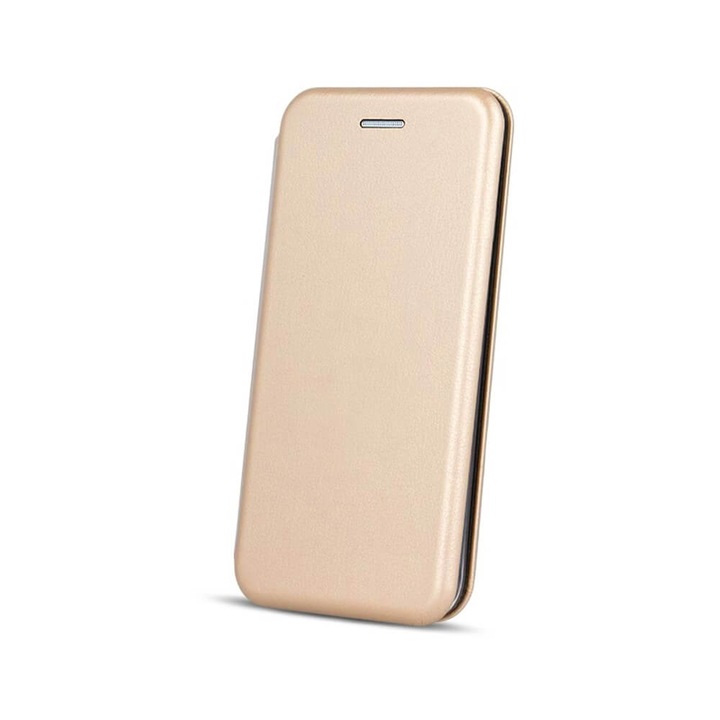 Husa de protectie tip carte pentru Samsung Galaxy A41, buzunar card, Auriu, TLF-BBL3195