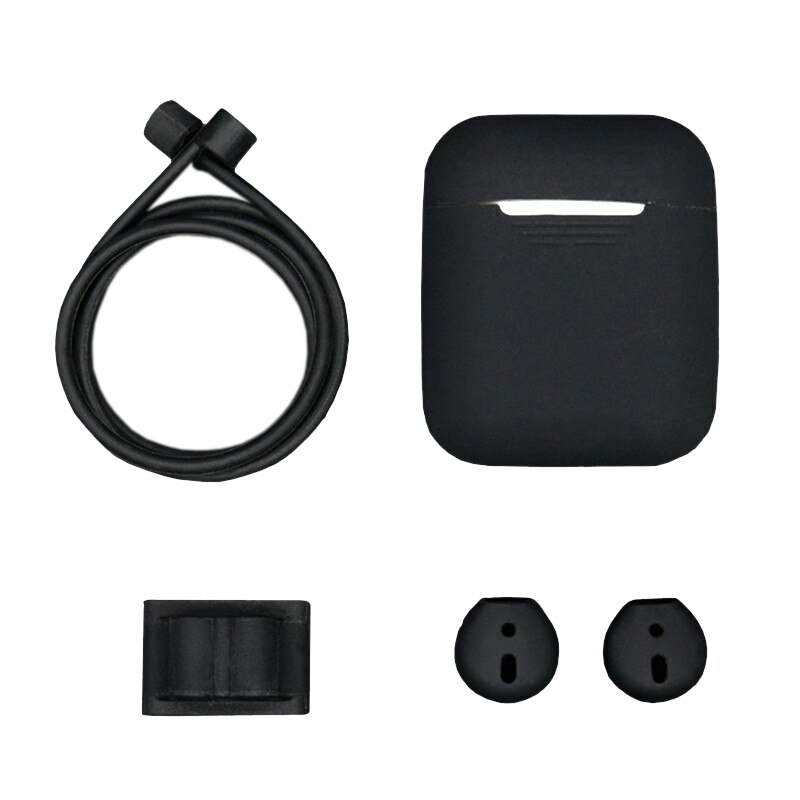 Set de 4 piese Bibilel pentru casti AirPods, Negru, BBL1091