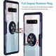 Samsung Galaxy S10E tok, Hybrid Anti-Shock, tok 360 fokban forgatható gyűrűvel és kitámasztóval, kék