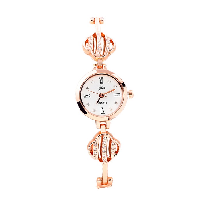 Ceas jw Dama Quartz Casual Elegant Rose, PN999342RE, curea din metal (zale), afisaj Analog