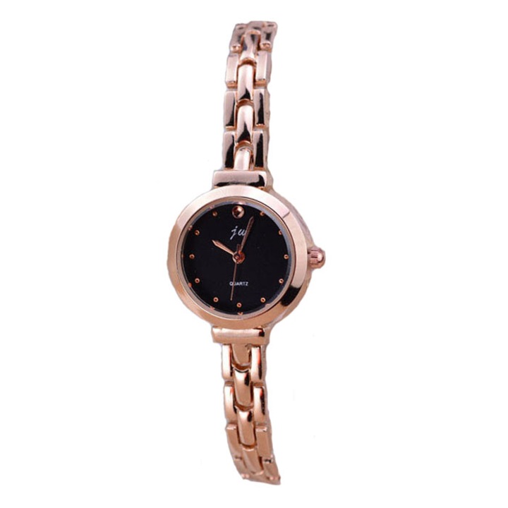 Ceas jw Dama Quartz Casual Elegant Negru, PN999337NU, curea din metal (zale), afisaj Analog