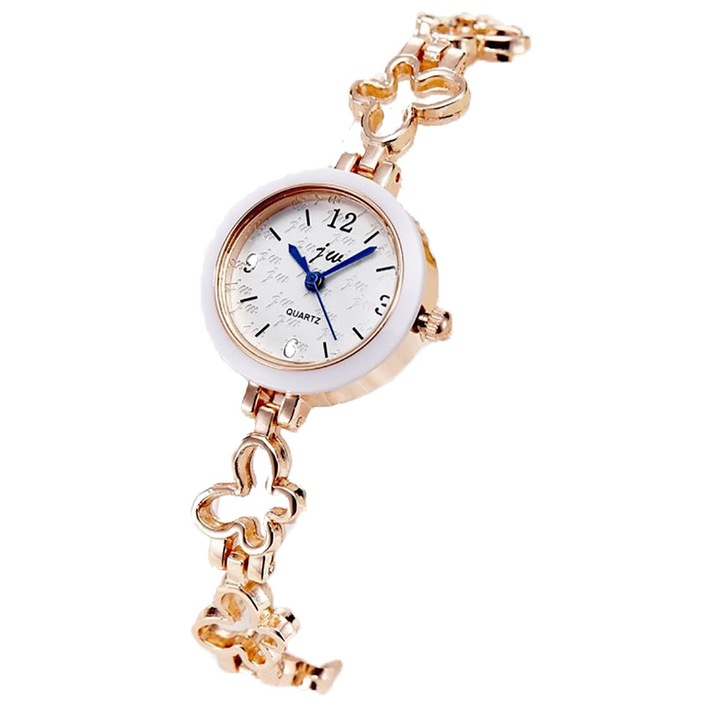 Ceas jw Dama Quartz Casual Elegant Gold, PN999343GD, curea din metal (zale), afisaj Analog
