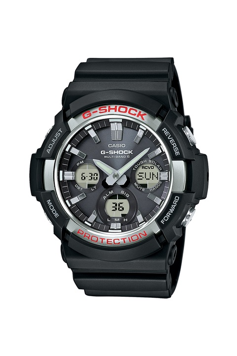 Casio, SСоларен часовник G-Shock с хронограф, Черен