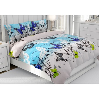 Lenjerie de pat (bumbac 100%) 1 Persoana, 140x220, Multicolor, BUTTERFLY 5 Lenjerie de pat (bumbac 100%) 1 Persoana, 140x220, Multicolor, BUTTERFLY 5
