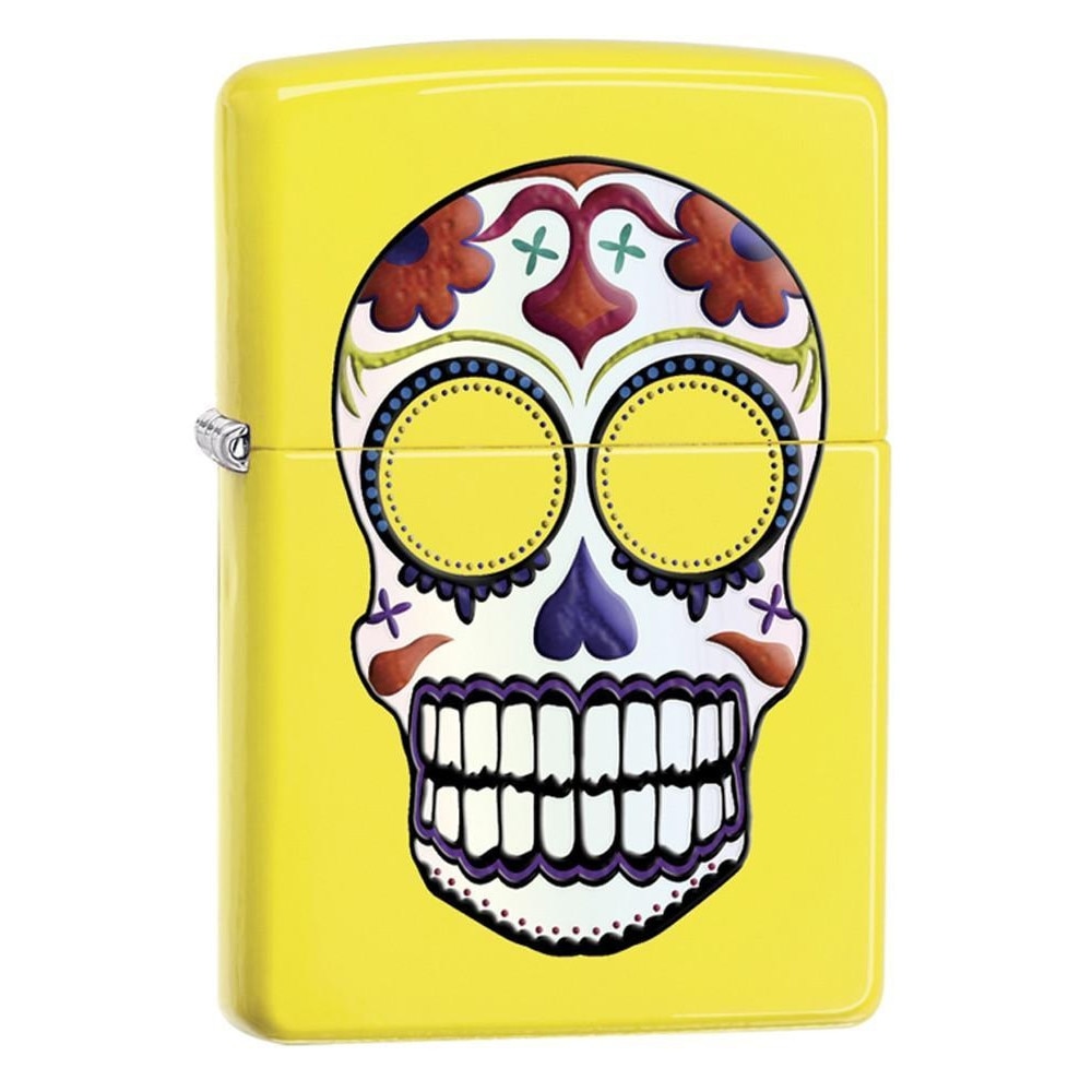 Bricheta Zippo 24894 Skull Day Of The Dead Lemon