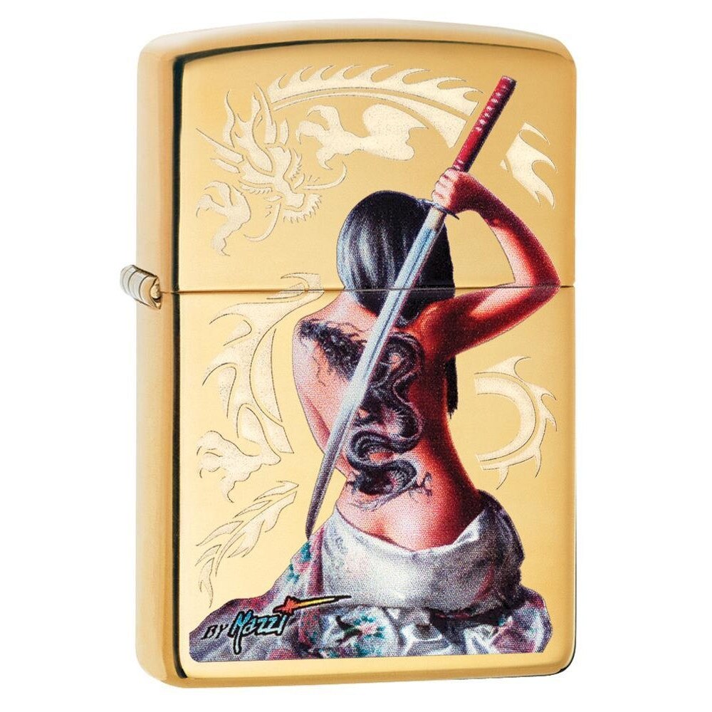 Bricheta Zippo 29668 Mazzi-Dragon Lady With Sword