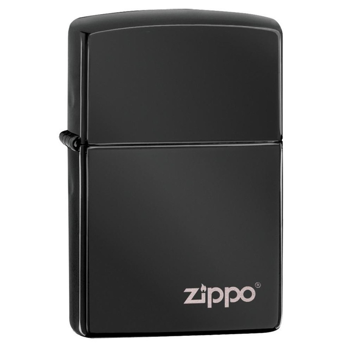 Bricheta Zippo 24756ZL High Polish Black Zippo Logo