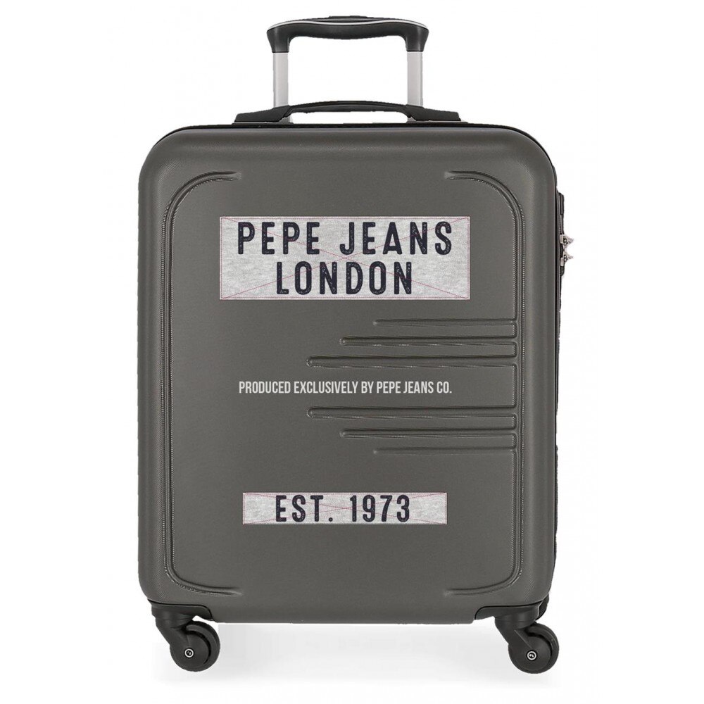 Troler cabina ABS 55 cm 4 roti Pepe Jeans Edison gri