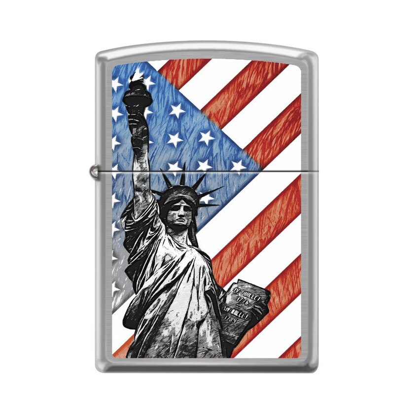 Bricheta Zippo 7619 Statue of Liberty-Flag