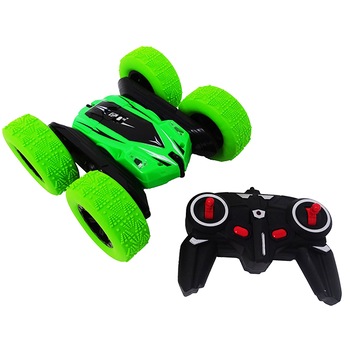 Masina R/C Salamandra Kids®, 2 Fete, Rotatie 360 grade, Lumini , Super Speed, cu Telecomanda, Verde Masina R/C Salamandra Kids®, 2 Fete, Rotatie 360 grade, Lumini , Super Speed, cu Telecomanda, Verde
