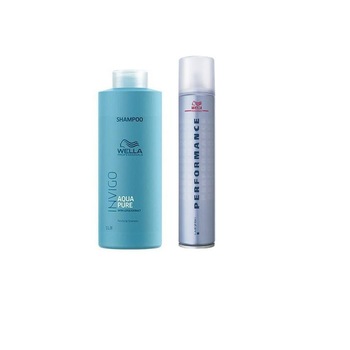 Set Wella Invigo Aqua Pure Sampon 1000ml + Fixativ Fixare puternica 500ml Set Wella Invigo Aqua Pure Sampon 1000ml + Fixativ Fixare puternica 500ml