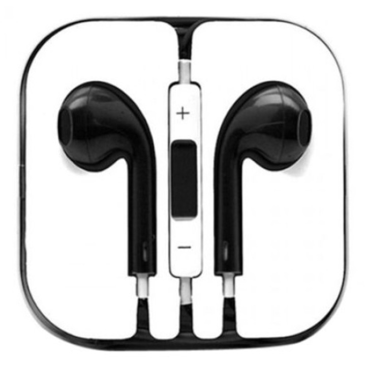 Casti In-Ear Stereo cu control volum, Negru