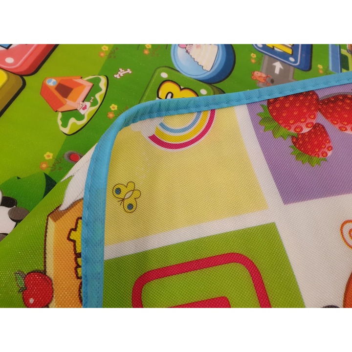 Covor Termoizolant, 180 x 200 x 0.5 cm cu Doua Fete, Alfabet - Krista®