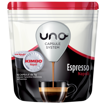 Cafea capsule Kimbo Napoli, compatibile Uno, 16 capsule, 112 g. Cafea capsule Kimbo Napoli, compatibile Uno, 16 capsule, 112 g.