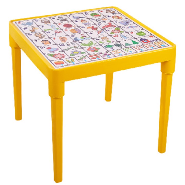 Детска маса, Българска Азбука, Aleana Plast Bulgaria, жълта