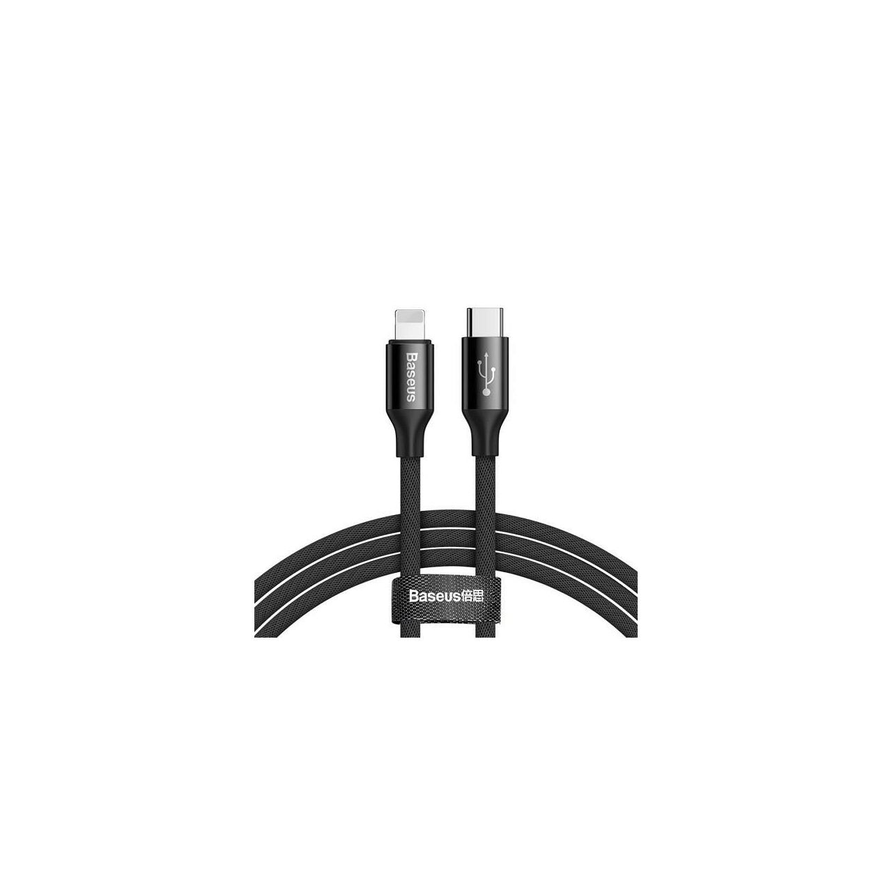 Cablu USB Type-C / Lightning cu Incarcare si Transfer Date 1M 2A - Baseus Yiven CATLYW-C01 Negru