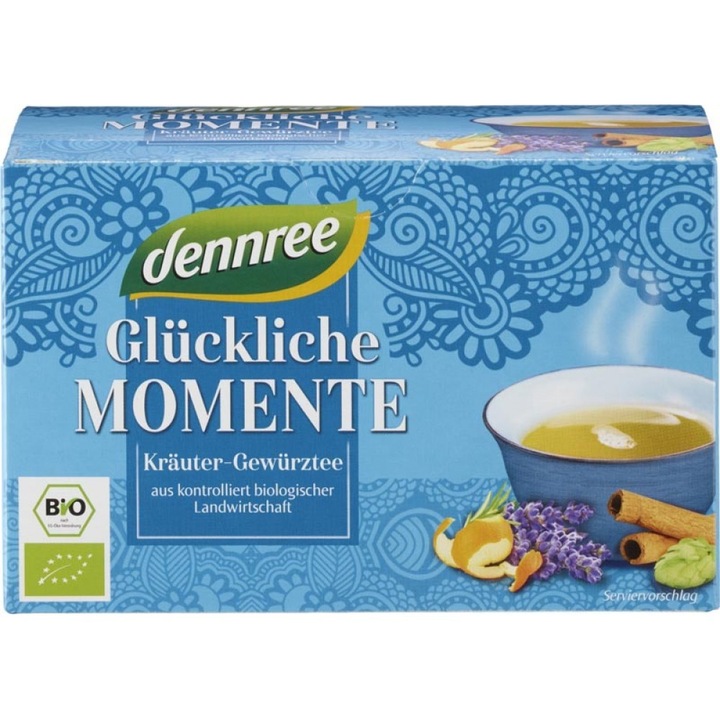Ceai Momente fericite 20 plicuri bio, 40g, Dennree