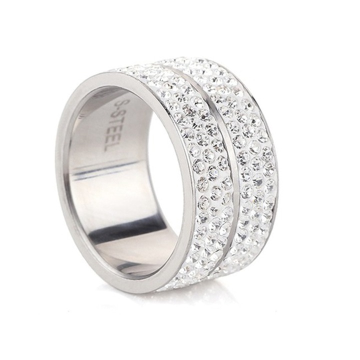 Inel, The Veuer, Inox, 17mm, Argintiu