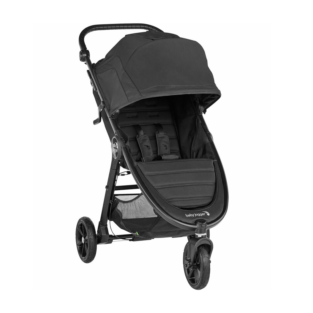 Carucior Baby Jogger City Mini GT2 Jet, capotina 3 segmente, maner confortabil, negru